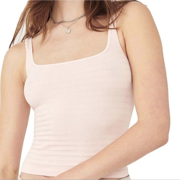 NWT Free People Intimately ballet square low cut seamless cami rose/nude XS/S - Picture 1 of 6